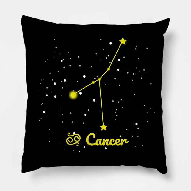 Cancer star sign Pillow by 397House