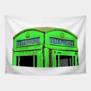 Green Phone Box Tapestry