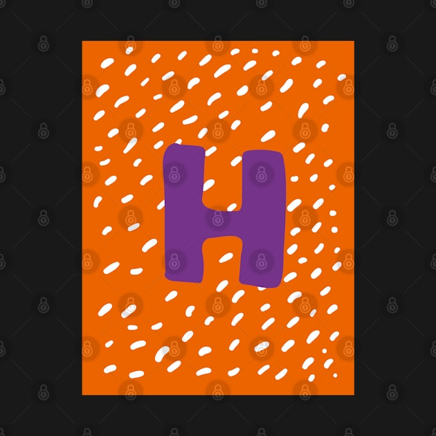 Letter  H - Colorful Square Alphabet Letters by giftideas
