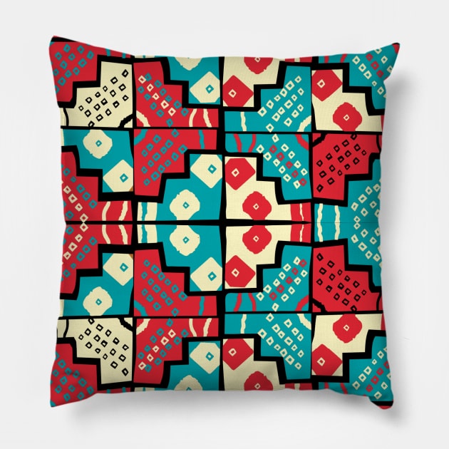 Wari II Pattern Pillow by ElsaDesign