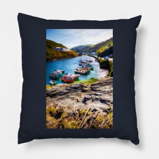 Boscastle Harbour And Village, Cornwall, UK Pillow