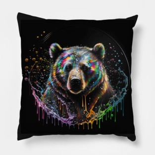 Rainbow Bear portrait Pillow