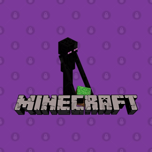 Minecraft logo enderman by nerd-studios