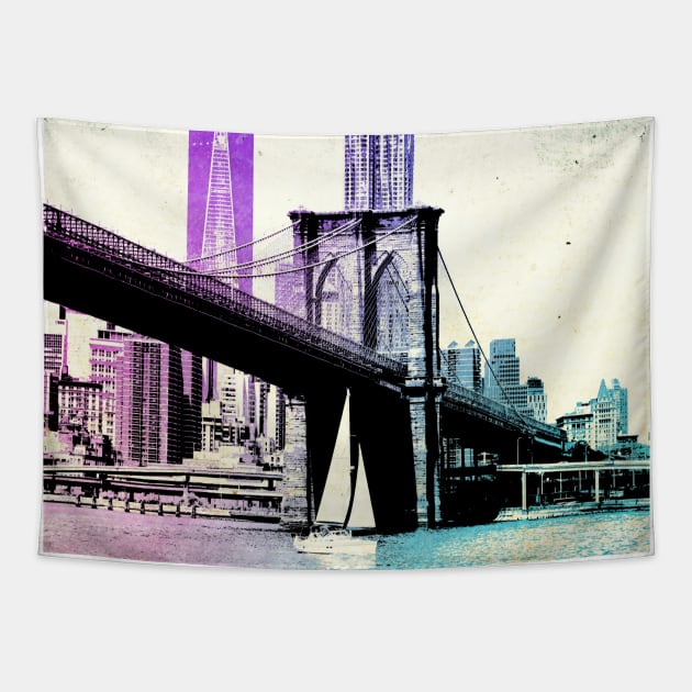 Brooklyn Bridge Tapestry by goldstreet