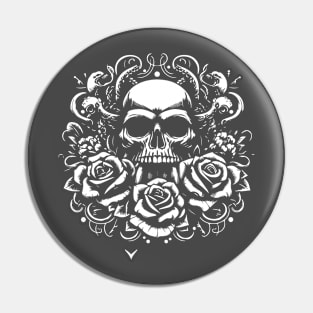 kraken skull design Pin