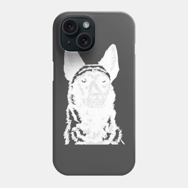 Malinois GSD Dutch White Phone Case by TrapperWeasel