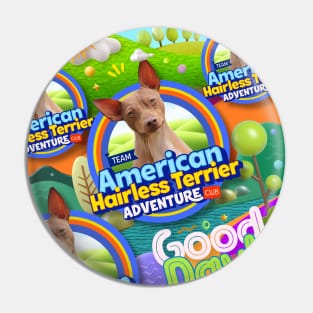 American hairless terrier dog Pin