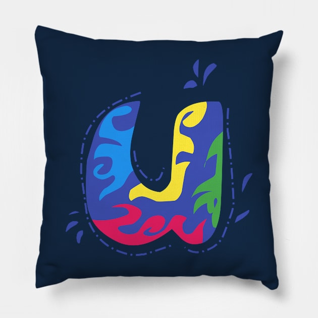 Letter U Pillow by Fadmel