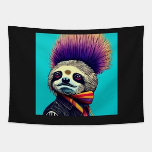 Sloth dressed as a punk rocker Tapestry