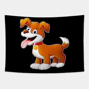 Cute Cartoon Dog Funny Animals Kids Design Tapestry