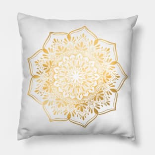 Golden Mandala Meditation Henna Inspired Buddhism Radiate Positivity Radiate Flower Geometric Design Indian Morrocan Yoga tshirt wall art phone case Pillow