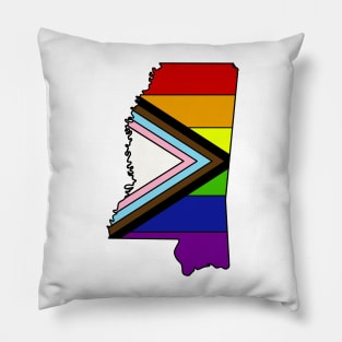 Progress pride flag - Mississippi Pillow