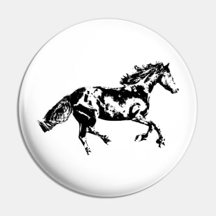 Friesian Horse Pop Art Pin