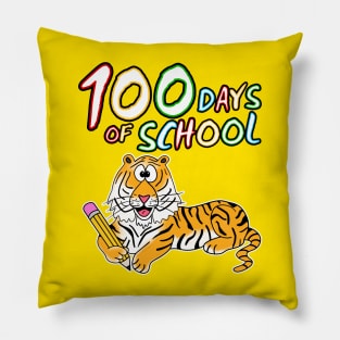 100 Days Of School Tiger Kindergarten Teacher 2022 Pillow