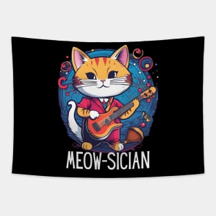 Funny Cat musician Meow-sician guitar musical Tapestry