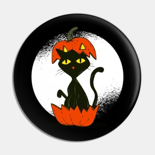 Cat in Pumpkin Pin