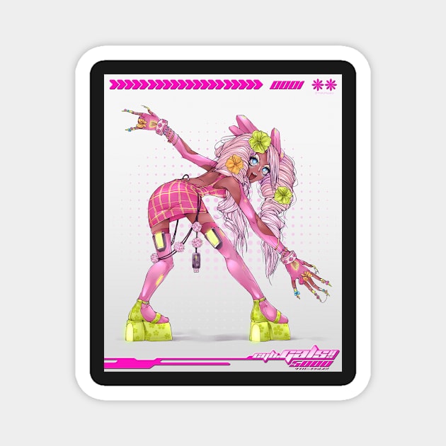 CYBER ☆ GAL 0001!! Magnet by PURIPRADO