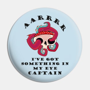 Funny skull pirate design Pin