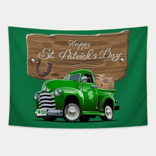 Saint Patrick's vintage cartoon truck Tapestry