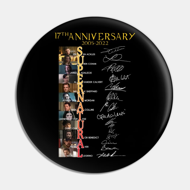 17Th Anniversary 2005 2022 Supernatural Signatures Pin by Den Tbd