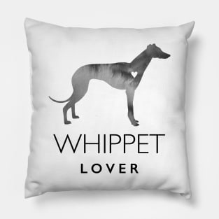 Whippet Dog Lover Gift - Ink Effect Silhouette Pillow