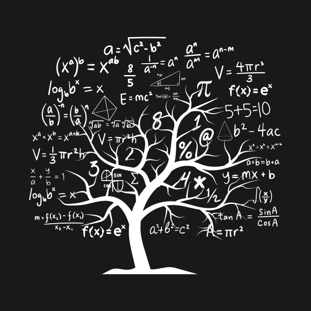 funny Math Tree.Where Geometry Meets Nature by artprintschabab