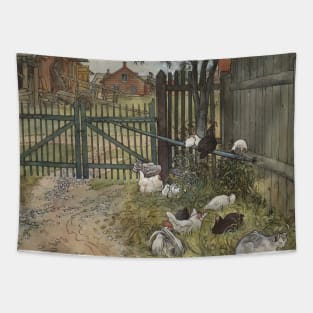 The Gate. From A Home by Carl Larsson Tapestry