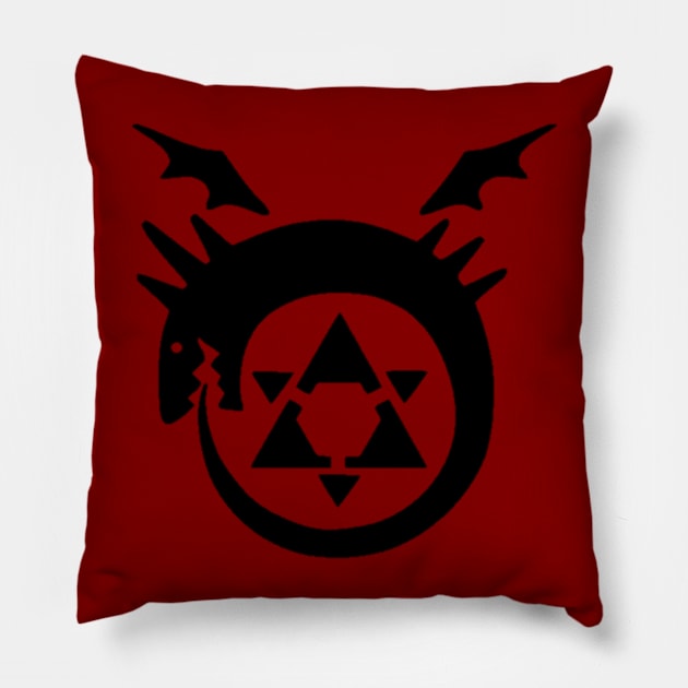Black Mark Pillow by DamageTwig
