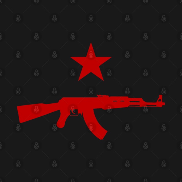 Red Star AK47 - Leftist, Socialist, Socialism by SpaceDogLaika