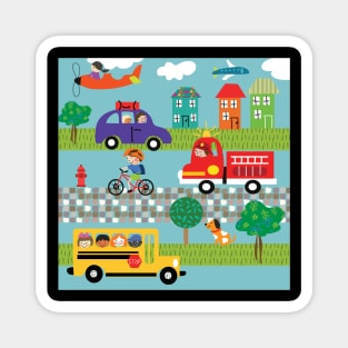 Kids transportation Magnet