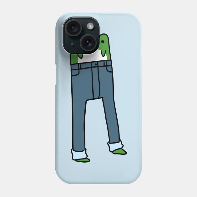 Frog with Long Legs Wearing Pants Phone Case by saradaboru