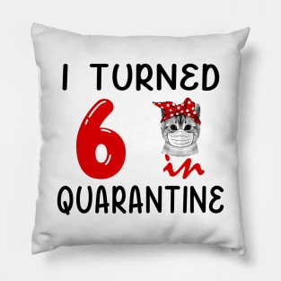 I Turned 6 In Quarantine Funny Cat Facemask Pillow