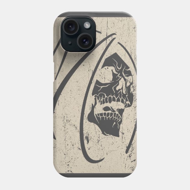 Dark Grim Reaper Skull and Bones Phone Case by Pangea5