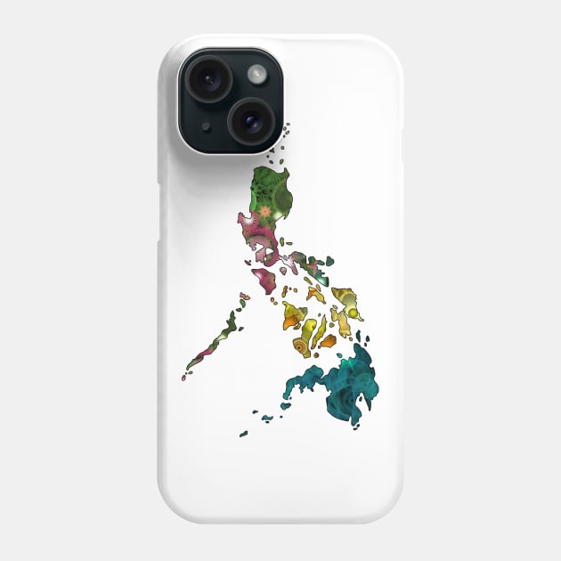 Spirograph Patterned Philippines Provinces Map Phone Case by RachelEDesigns