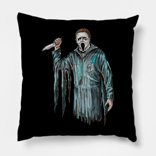 Screaming Mike! Horror Icons MASHUP Pillow