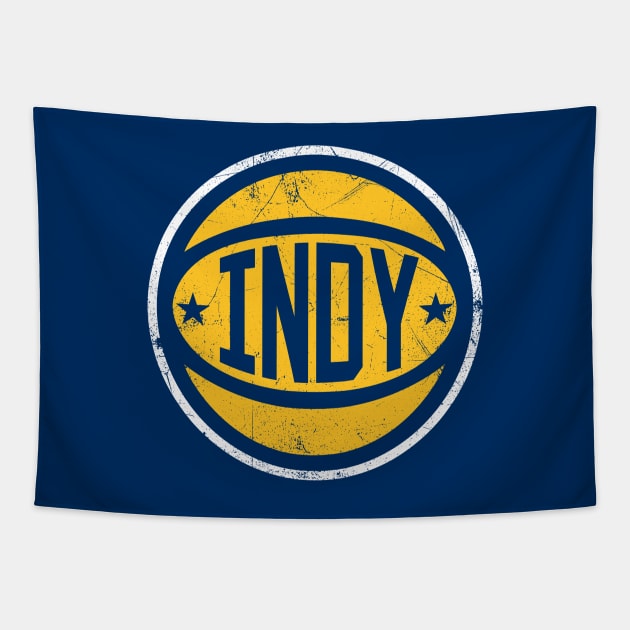 Indy Retro Ball - Navy Tapestry by KFig21