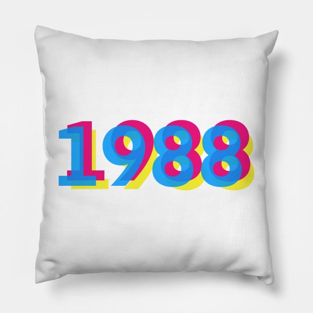 1988 - lets reminisce about the 80’s Pillow by JossSperdutoArt