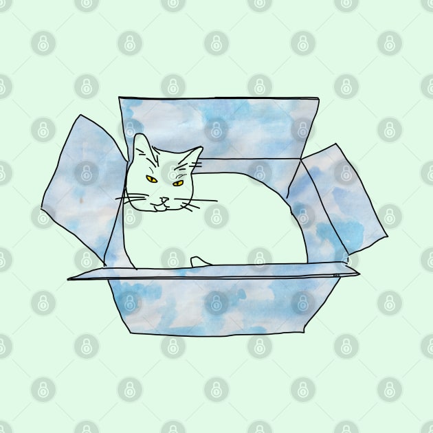 Look at this smug cat sitting in a box! by HFGJewels