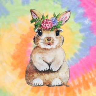 Bunny Rabbit with a Flower Crown T-Shirt