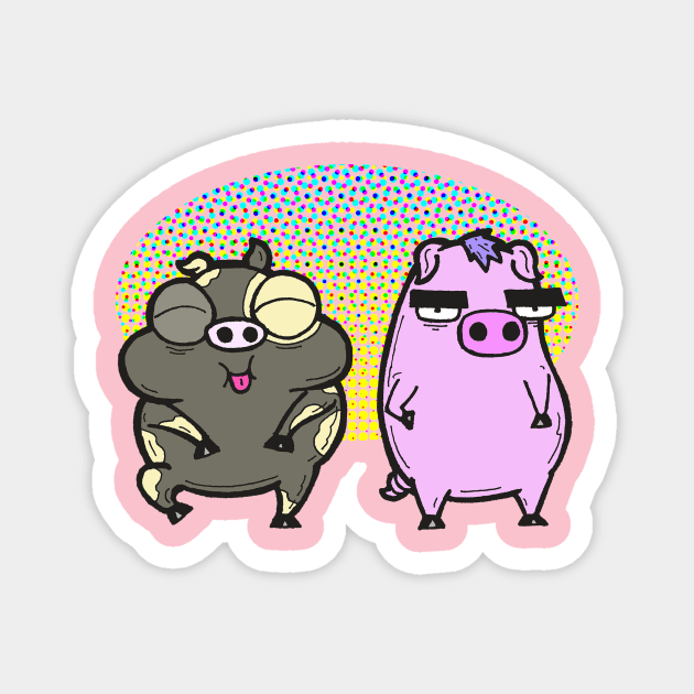 Cash Grab Pigs! Magnet by calavara