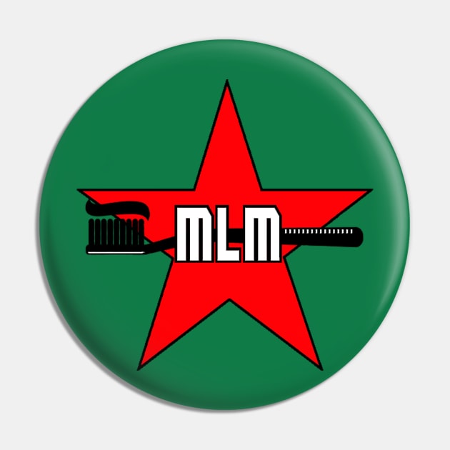 MLM Marxism-Leninism-Maoism Toothbrush Logo Pin by WellRed