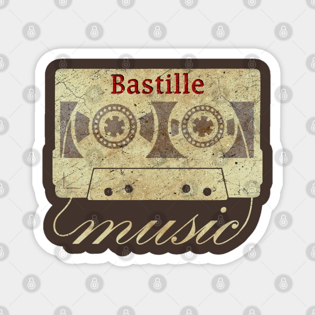 cassettetape vintage Bastille Magnet by ElaCuteOfficeGirl Waving Hand