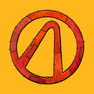 Vault Symbol Stitched Red - Borderlands T-Shirt