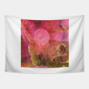 Pink Pulsar and Nebula Solar Print Space Collage Tapestry