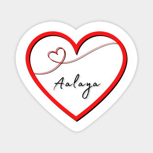 AALAYA Name Shirt in Heart Magnet