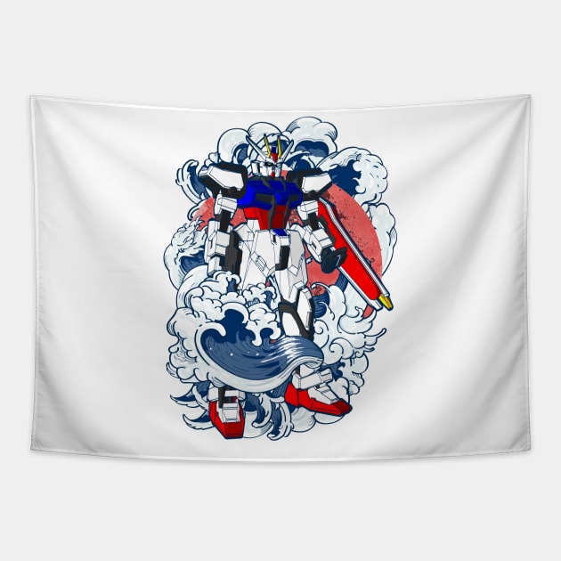 GAT-X105 Strike Gundam Tapestry by gblackid