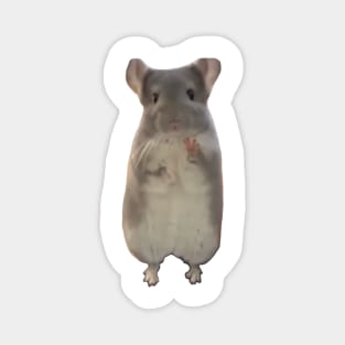 Hamster holding up the number 4 Magnet