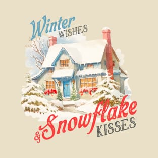 Winter kisses snowflake wishes T-Shirt