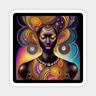 Black Queen Goddess Magnet