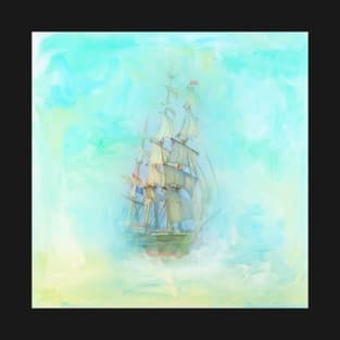 Tranquil Shores - Clipper Ship T-Shirt